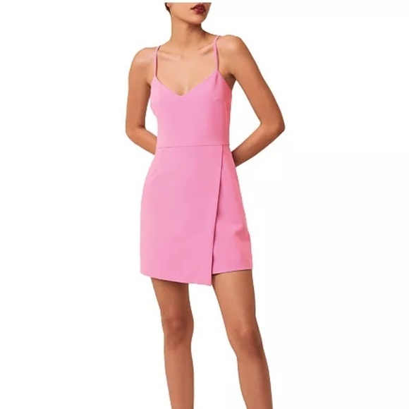 NWOT French Connection Women’s Whisper Envelope Mini Dress, Pink. Size: XXS (2) - Picture 1 of 4